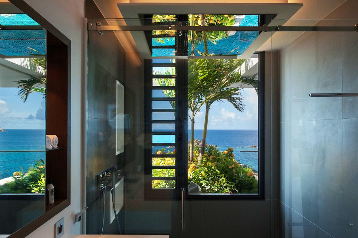 Location villa Gustavia - La salle de douche de la chambre 1