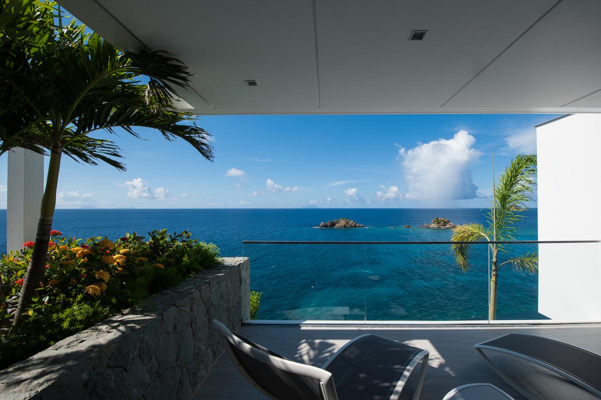 Location villa Gustavia - La terrasse de la chambre 1