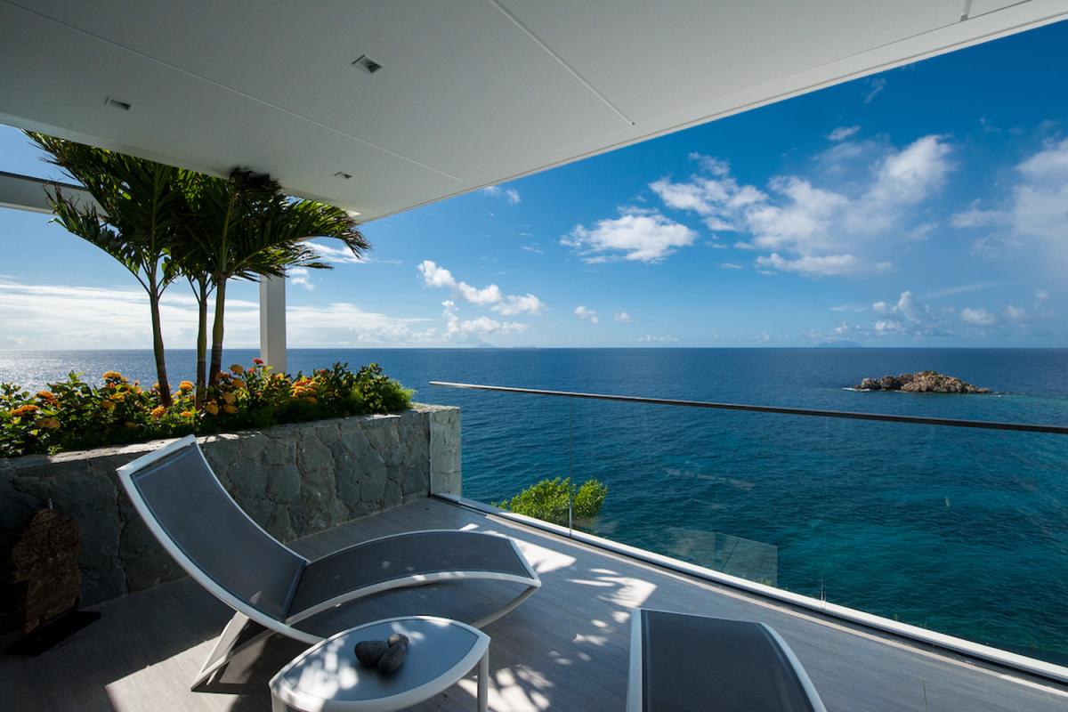 Location villa Gustavia - La terrasse de la chambre 1