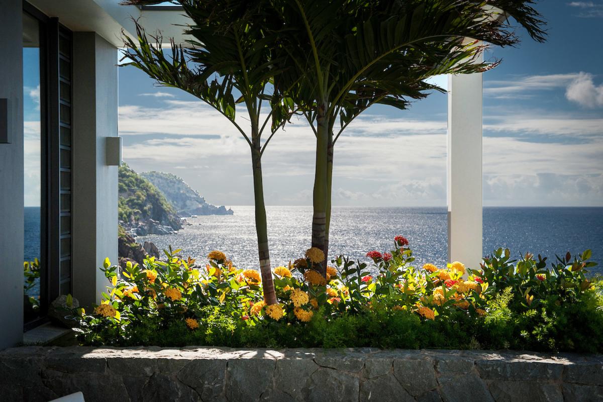 Location villa Gustavia - La vue depuis la terrasse de la chambre 1