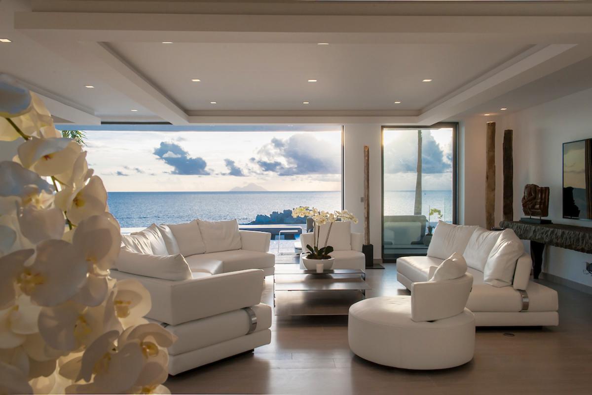 Location villa Gustavia - Le salon