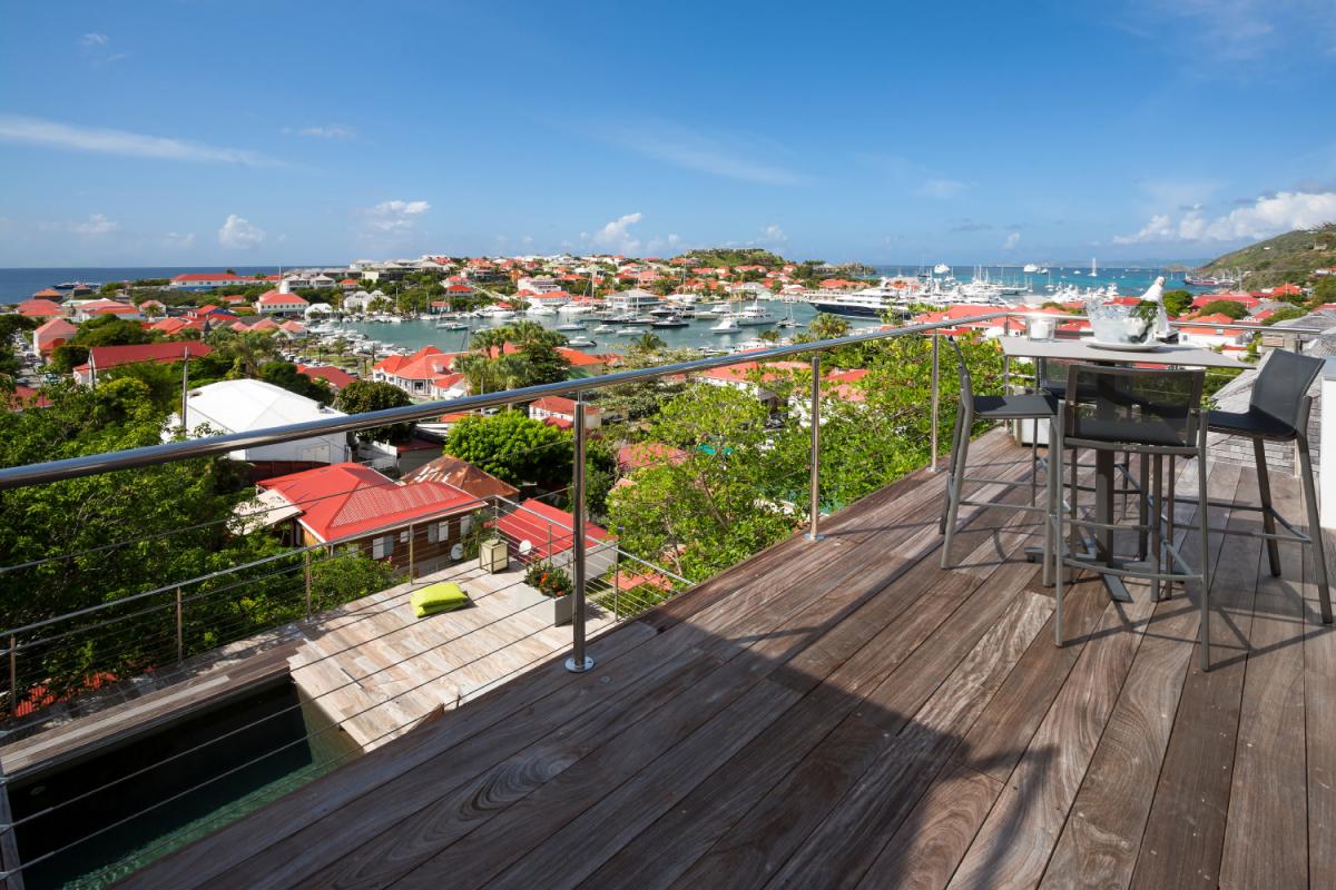 Location villa Gustavia - La vue sur le port