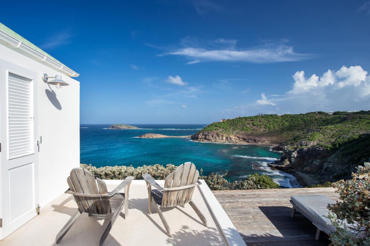 Location villa Pointe Milou - La terrasse de la chambre