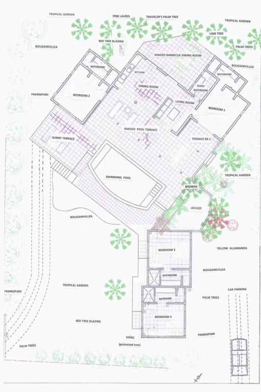 Location villa Saint-Jean - Le plan de la villa