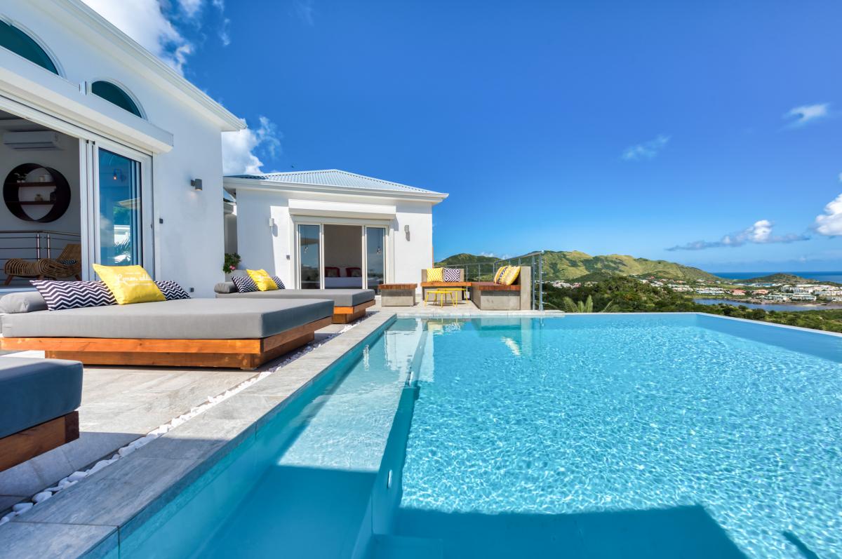 Location villa de luxe Saint Martin, Baie Orientale - Piscine