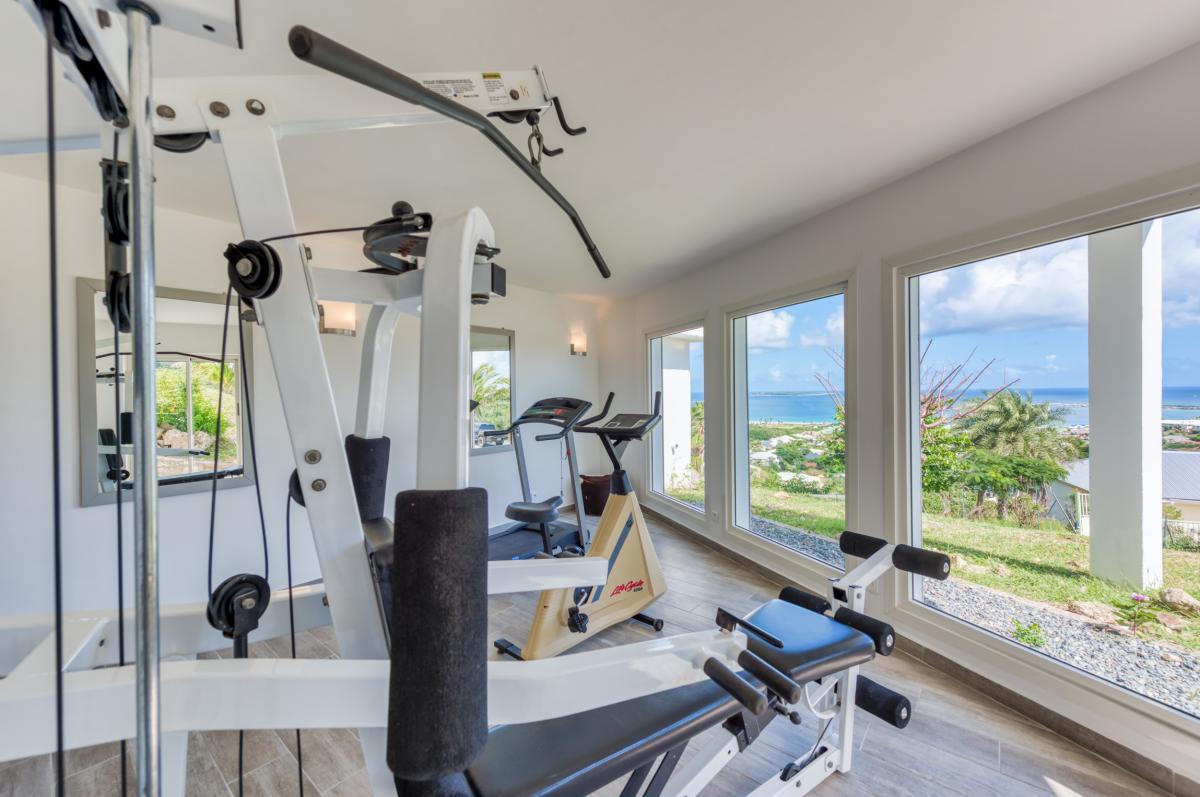 Location villa de luxe Saint Martin, Baie Orientale - Salle de sport