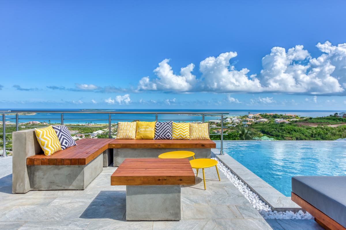 Location villa de luxe Saint Martin, Baie Orientale - Terrasse