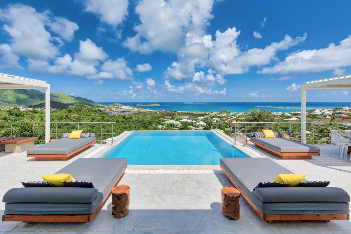 Location villa de luxe Saint Martin, Baie Orientale - Piscine