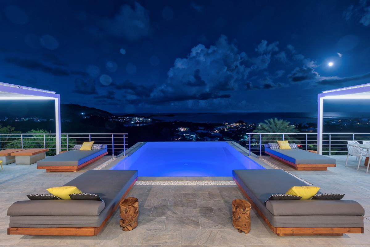 Location villa de luxe Saint Martin, Baie Orientale - Piscine