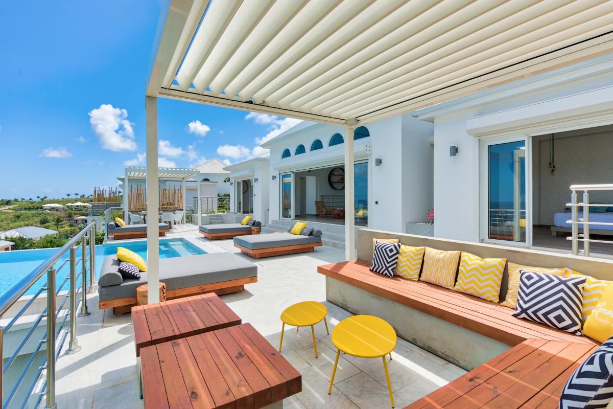 Location villa de luxe Saint Martin, Baie Orientale - Terrasse