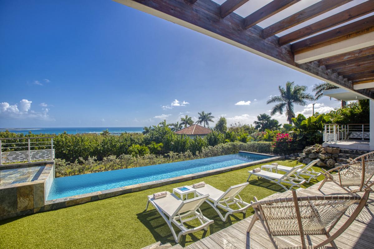 A louer villa 4 chambre Baie Orientale Saint Martin_ Piscine