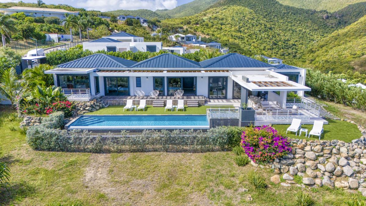 A louer villa 4 chambre Baie Orientale Saint Martin_ Piscine
