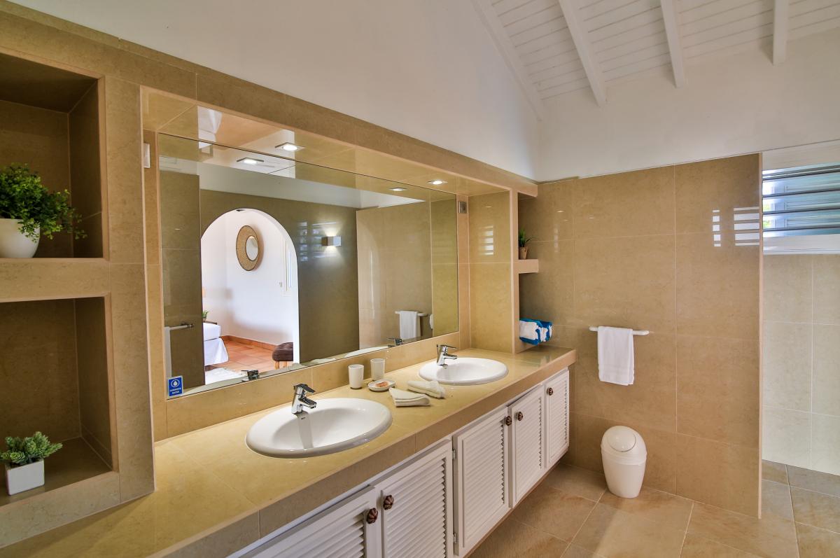 Location villa de luxe Saint Martin, Terres Basses - Salle de bain chambre 4