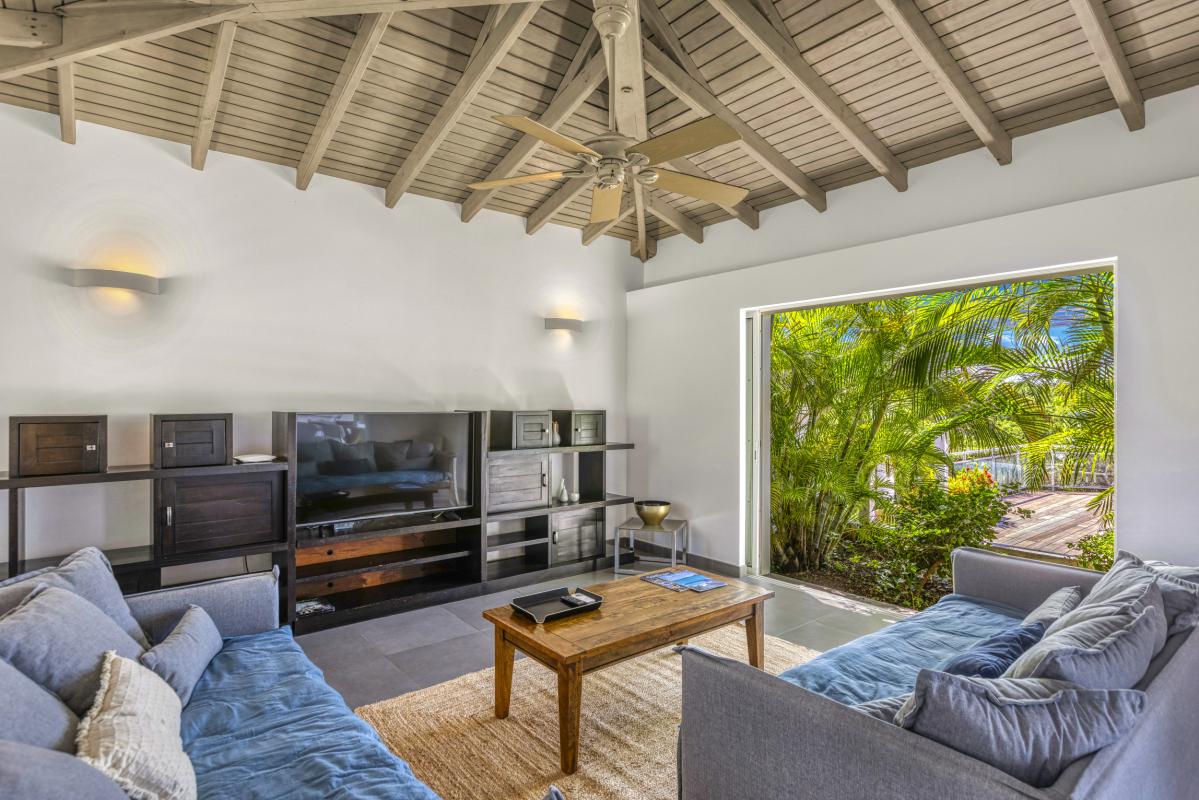 12.Location villa No Limit vue mer Saint Martin les Terres Basses - Salon