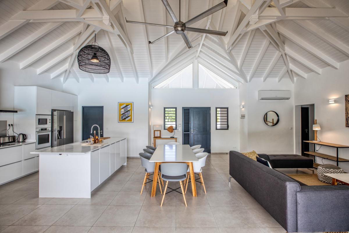 Villa Terres Basses à Saint Martin - Cuisine et Salon