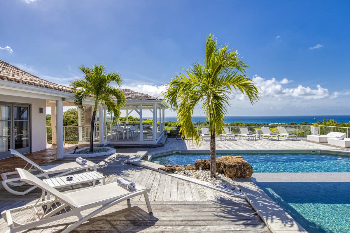 Location villa Saint Martin Les Terres Basses Hillside - Piscine - 5 chambres 10 personnes - Vue Mer - Jacuzzi (2)