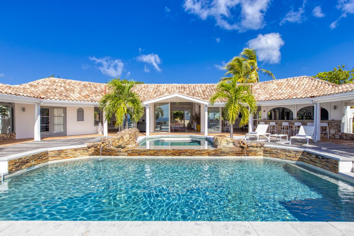Location villa Saint Martin Les Terres Basses Hillside - Piscine - 5 chambres 10 personnes - Vue Mer - Jacuzzi (3)