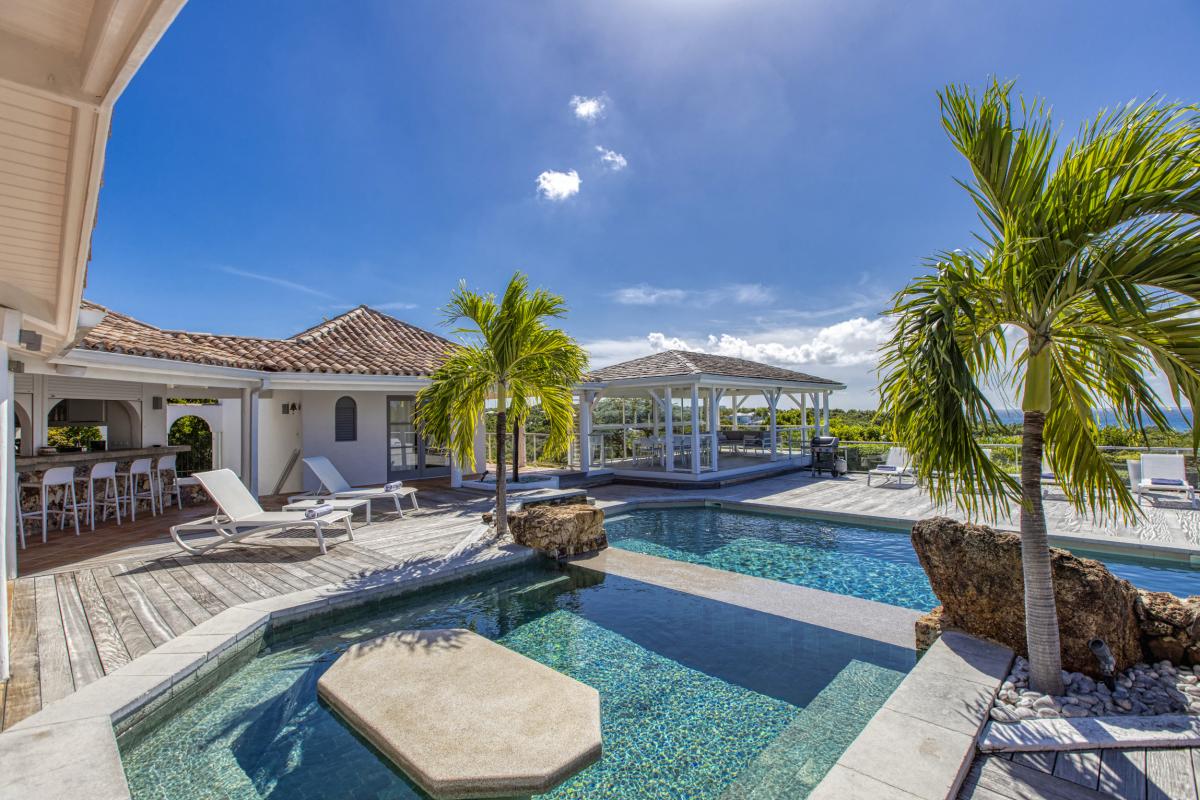 Location villa Saint Martin Les Terres Basses Hillside - Piscine - 5 chambres 10 personnes - Vue Mer - Jacuzzi (40)