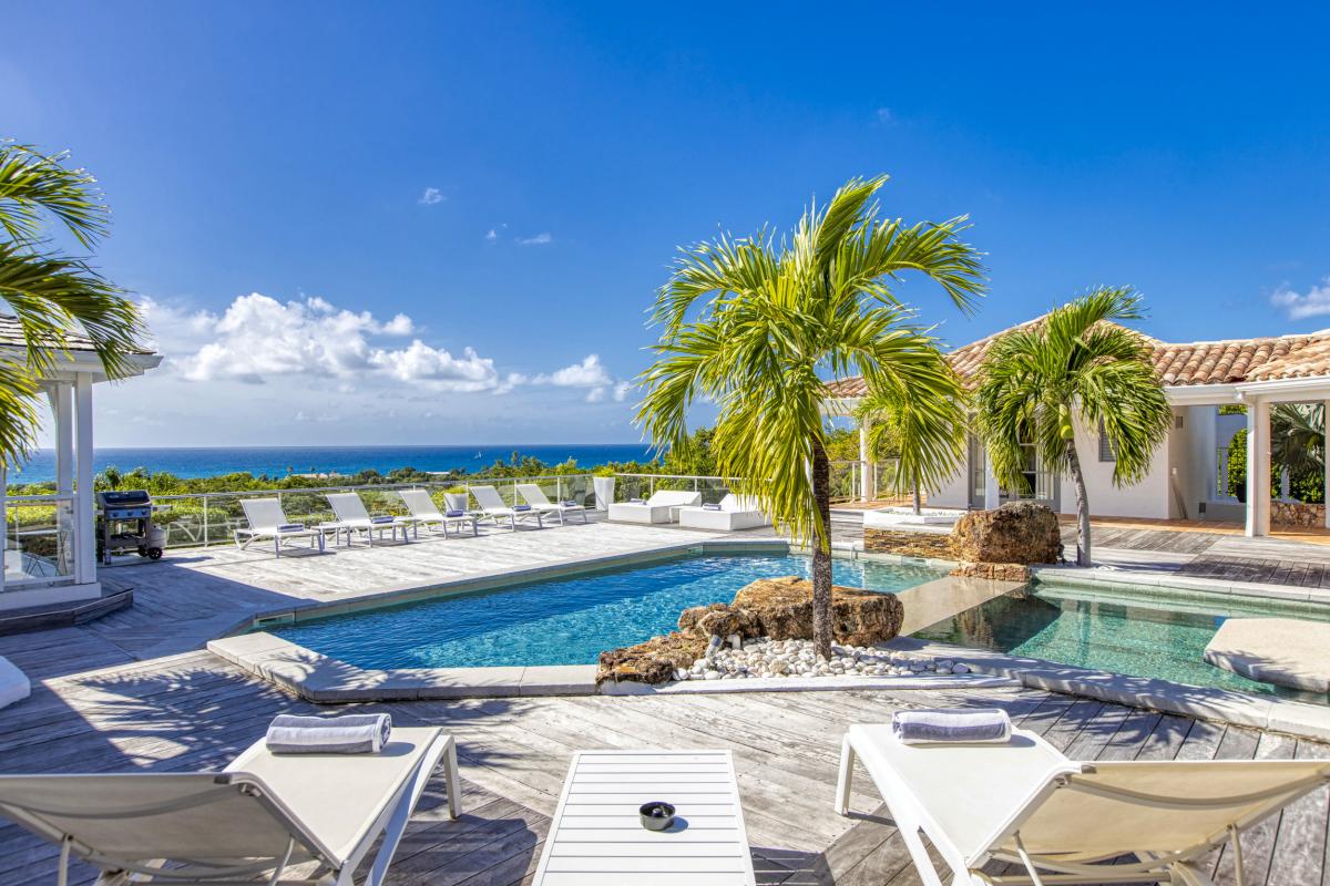Location villa Saint Martin Les Terres Basses Hillside - Piscine - 5 chambres 10 personnes - Vue Mer - Jacuzzi (5)